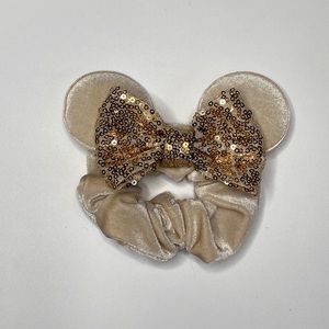 Gold Minnie Mouse Scrunchie
